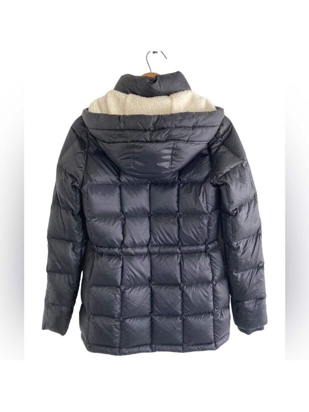 Abercrombie & Fitch Goose Down Sherpa Hoody Puffer Parka Coat Women’s Small - Picture 4 of 10